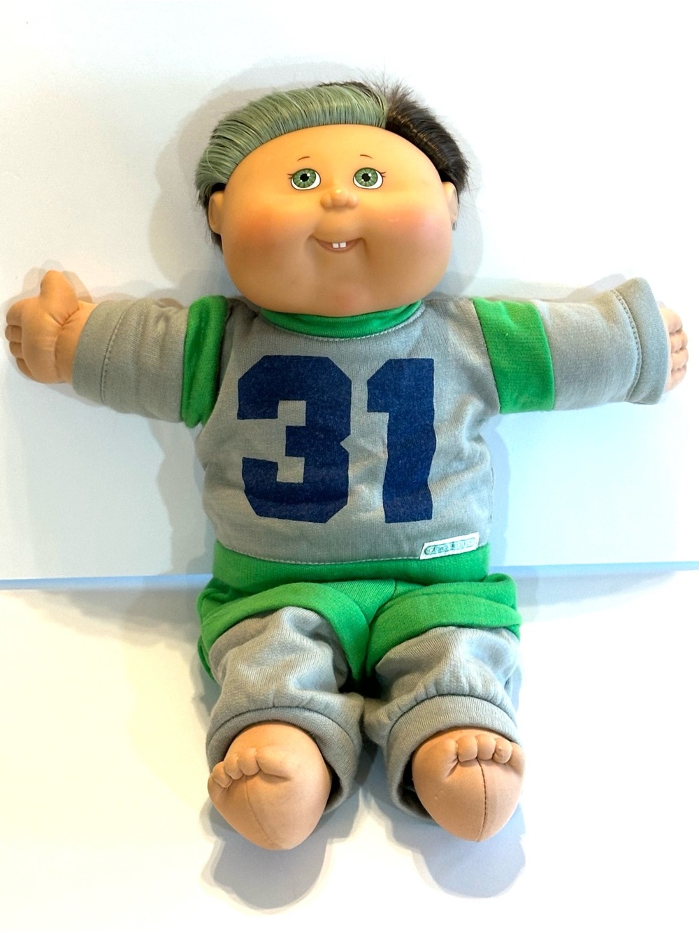 2004 Cabbage Patch Kids Boy PA-22 Green Eyes Highlighted Hair Play Along